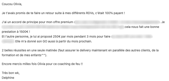 réussite client