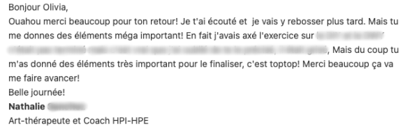 témoignage client