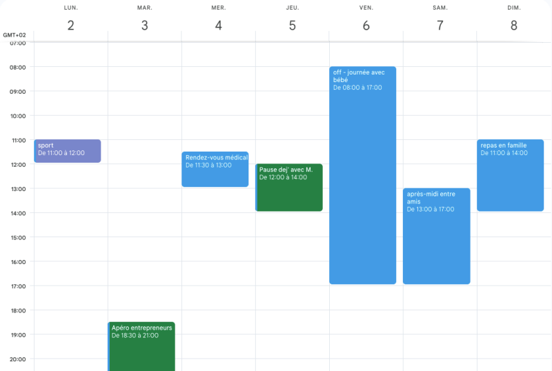 agenda perso